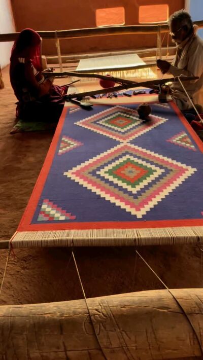 The wonderful dhurries of Salawas at chhotaramprajapat . A dhurrie (also dhurri, durrie, durry or dari) is an Indian handwoven rug or a thin flat carpet, an item of home furnishing.Dhurries are made from different types of materials: cotton, camel wool, jute, as well as in variety of combination of all these materials.

salawas mathinitravel rajasthan jodhpur rajasthani magikindia dhurries